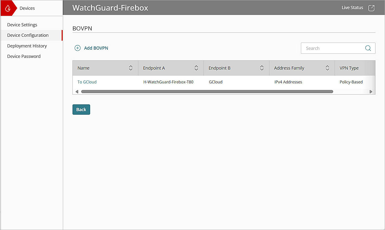 Screenshot of Firebox Cloud-Managed 8
